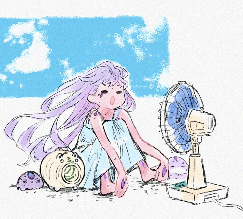日本で夏を過ごすビジューちゃん