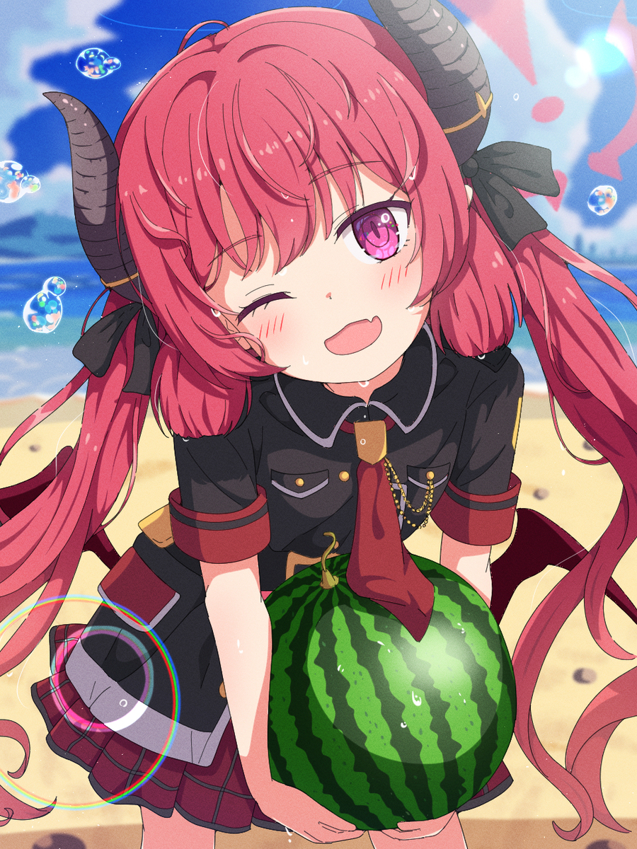 ジュンコと一緒にスイカ割り🍉