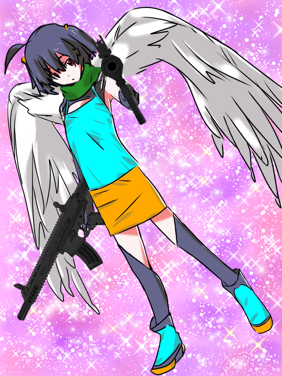 銃を構える天使