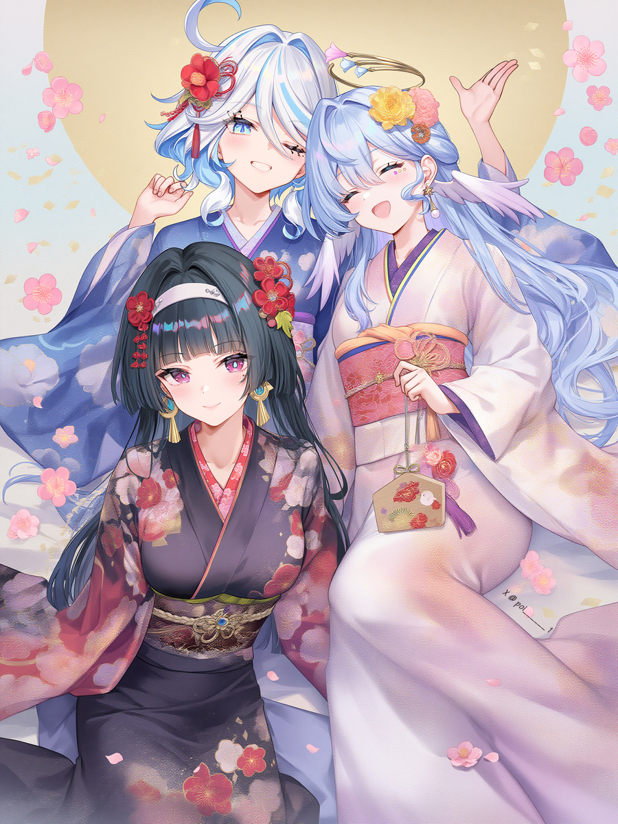 芙宁娜与耀佳音与知更鸟