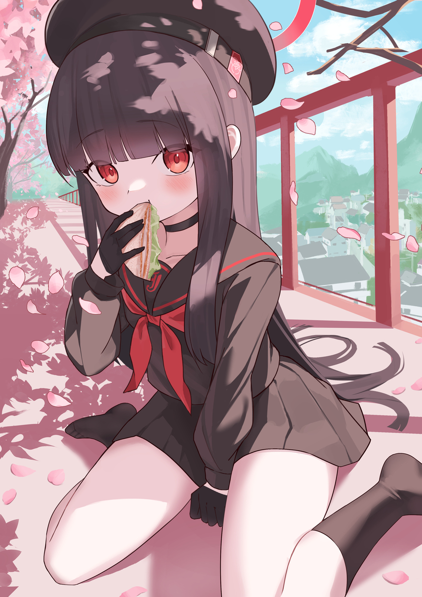 桜の下でひと休み