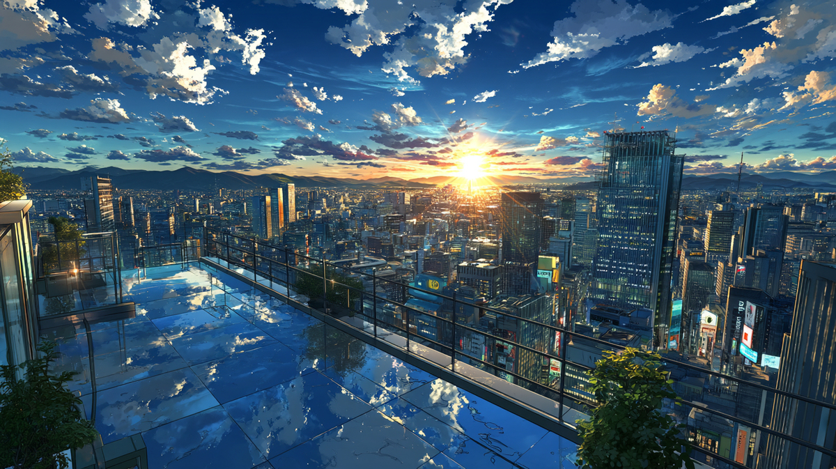雨上がりの都会