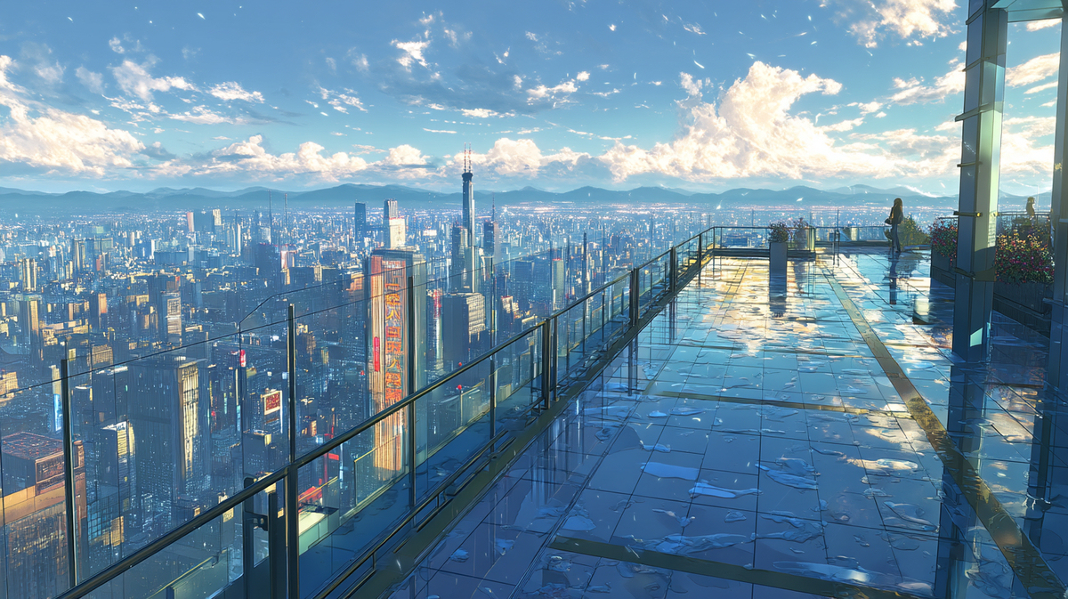 雨上がりの都会