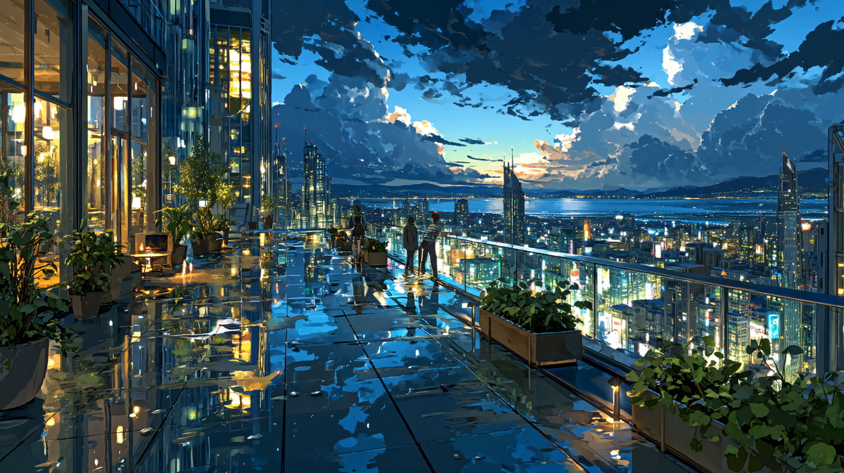 雨上がりの都会