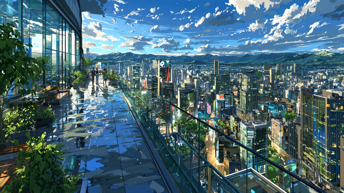 雨上がりの都会