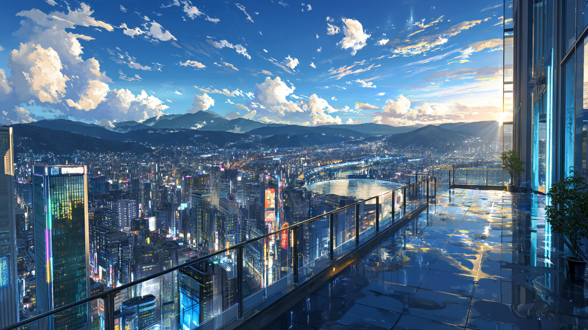 雨上がりの都会