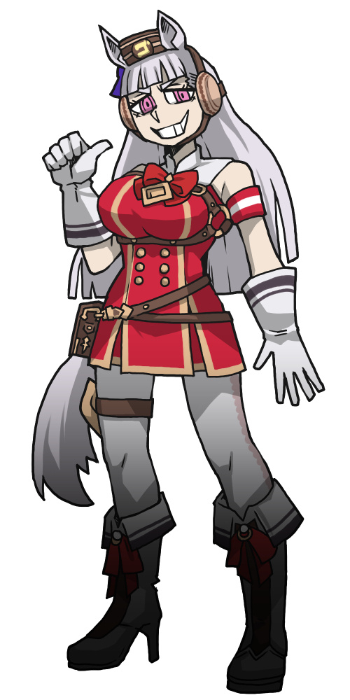 Helltaker立ち絵風ステゴ一族+マックちゃん