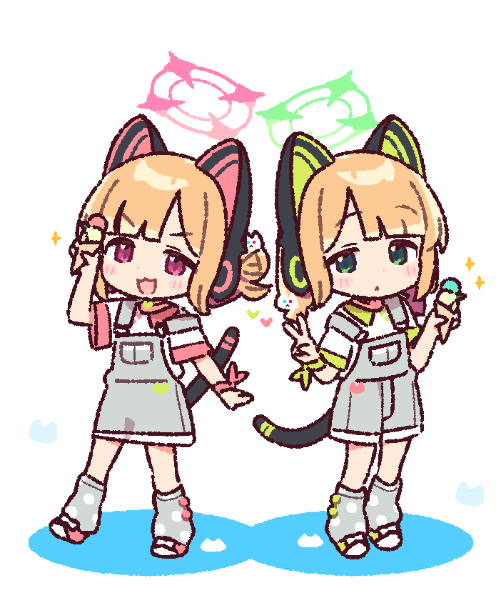 お揃いなモモイさんとミドリさん✨🐈🐈✨