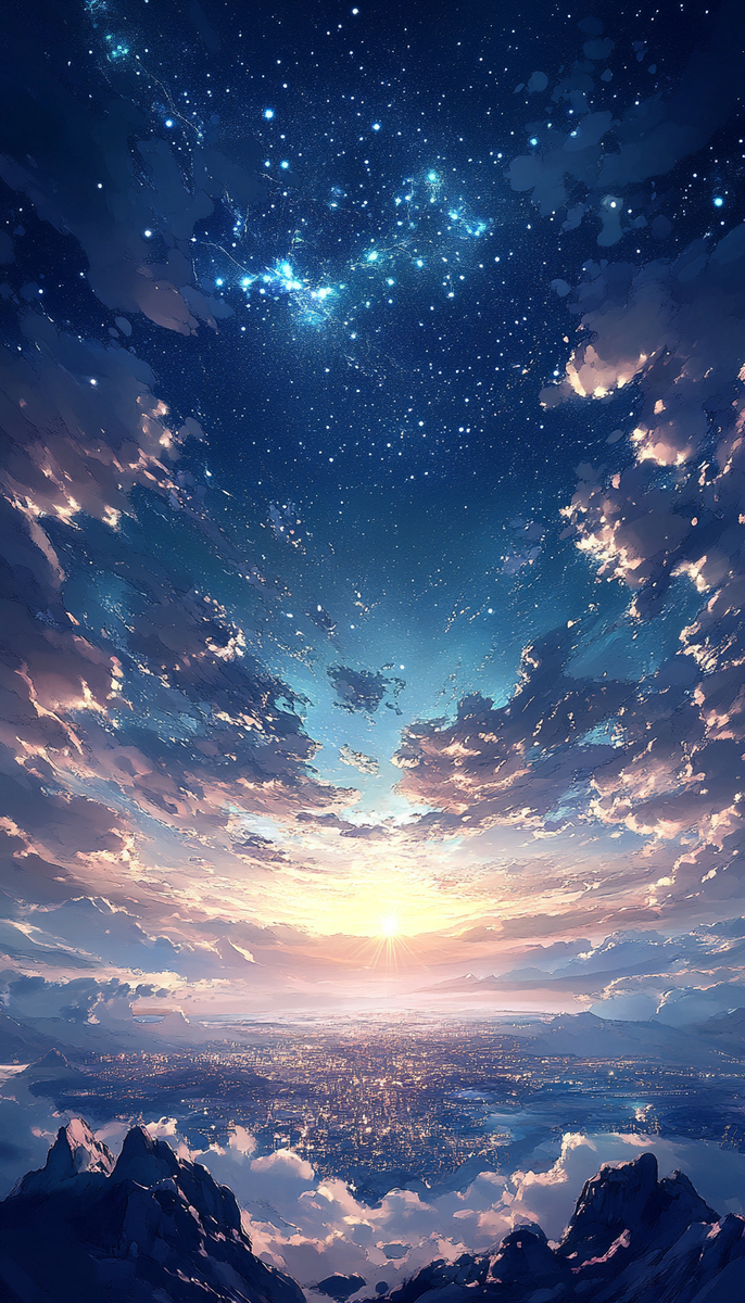 空撮した夜景
