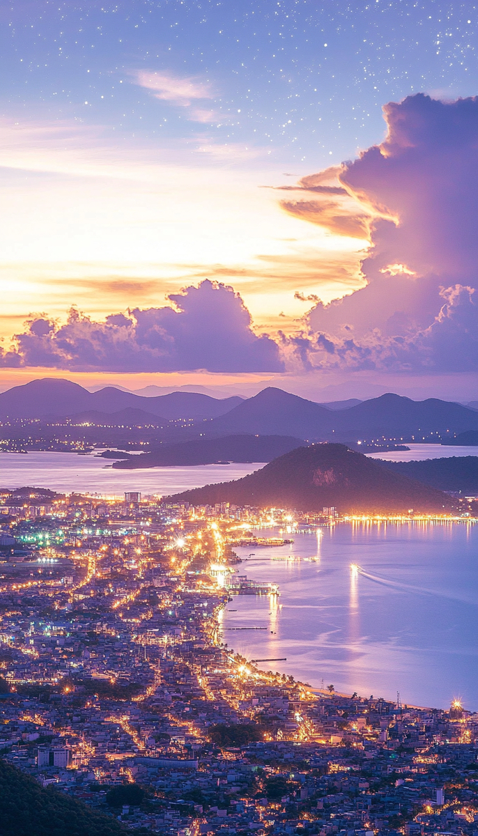 空撮した夜景