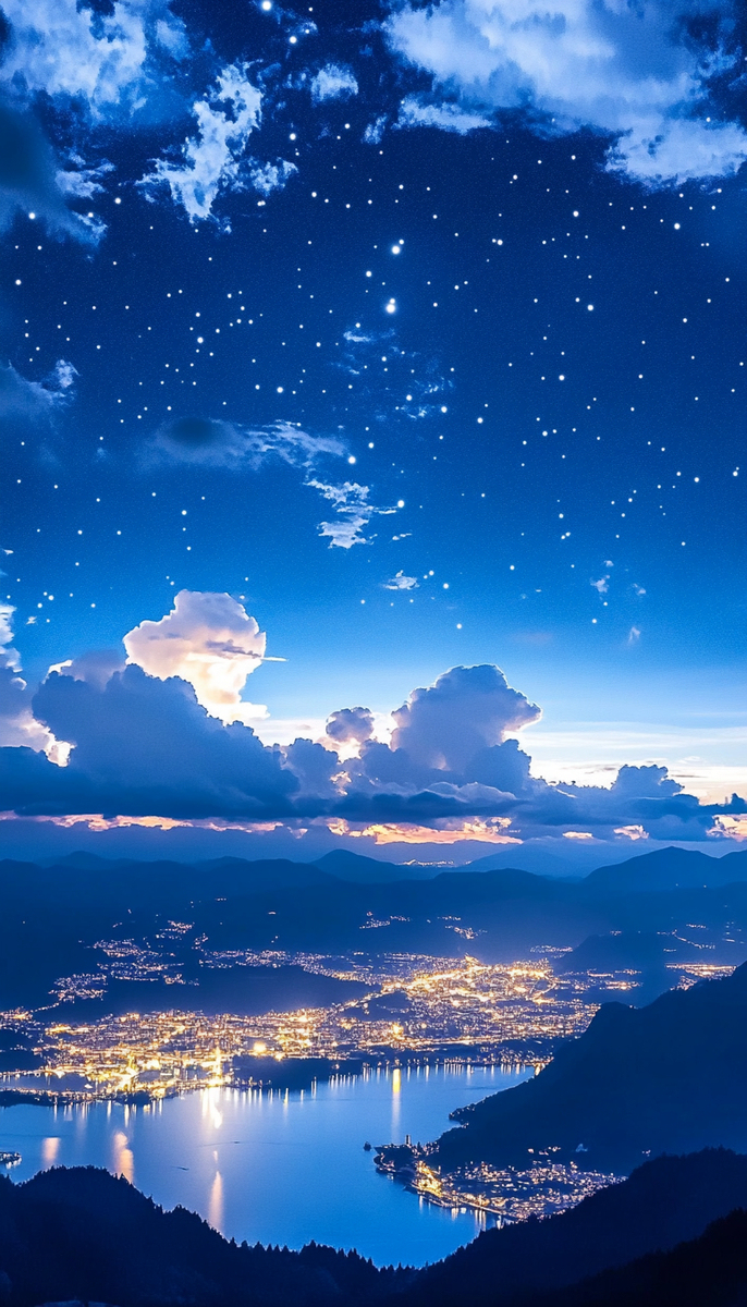 空撮した夜景