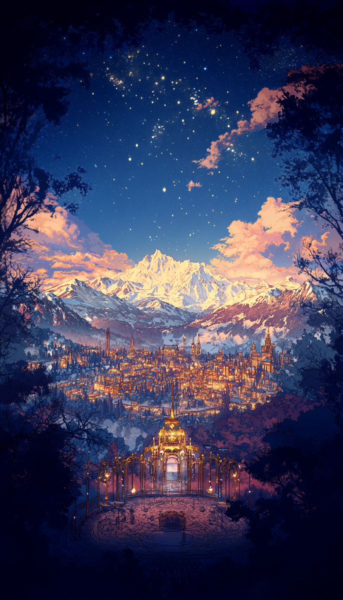 空撮した夜景