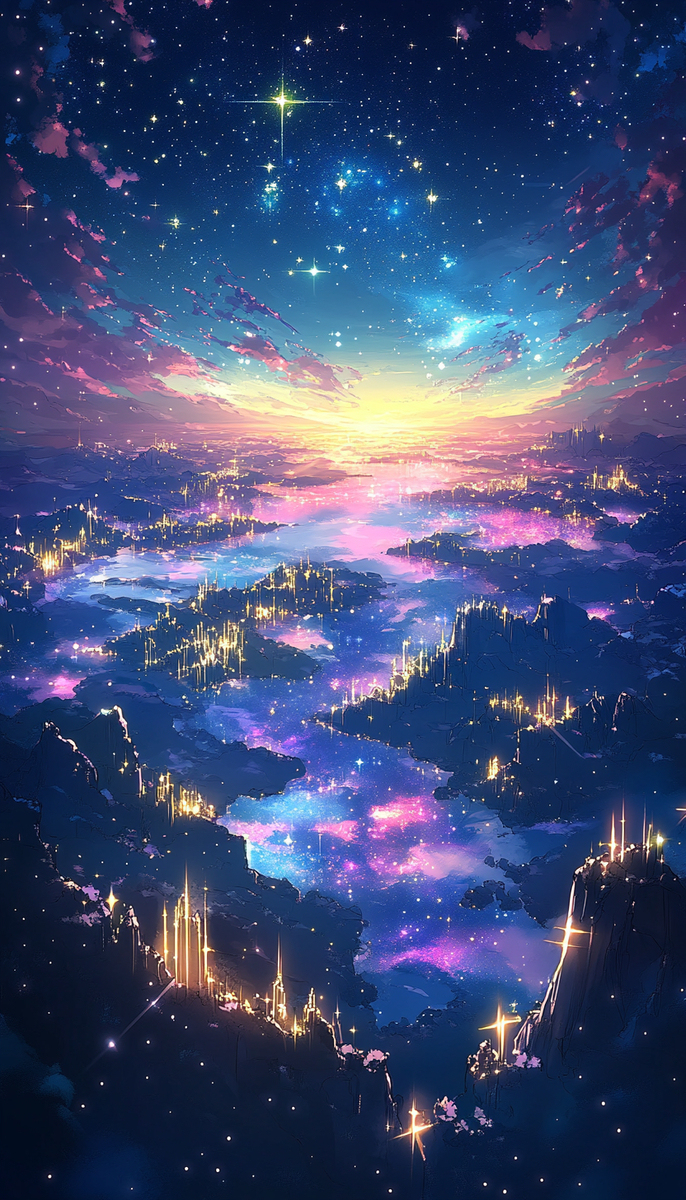 空撮した夜景