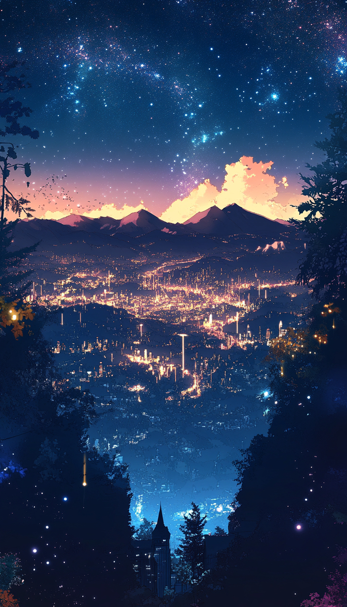 空撮した夜景