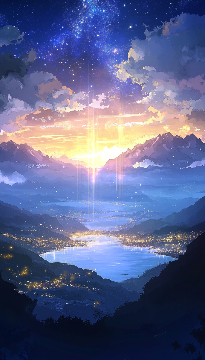 空撮した夜景