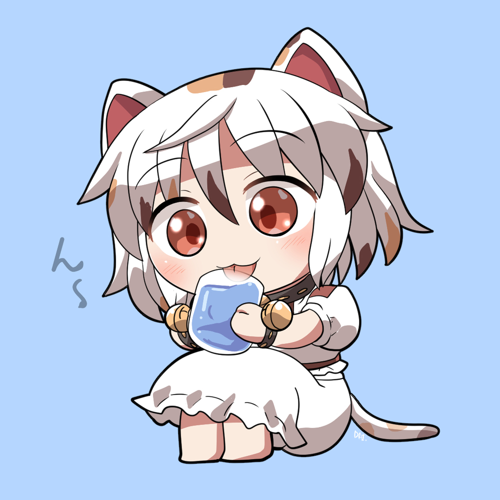 水分補給ミケちゃん