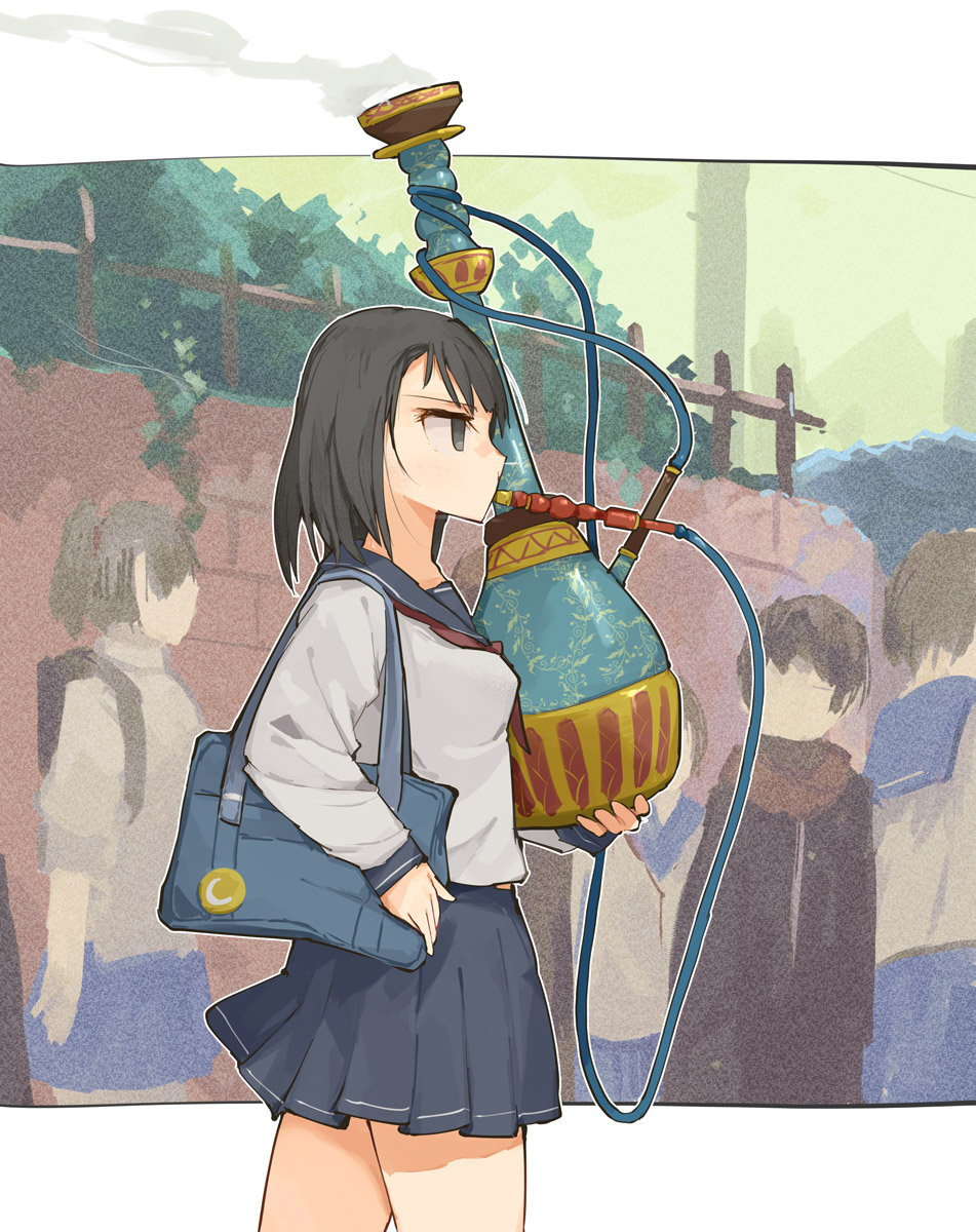 通学路は水タバコ