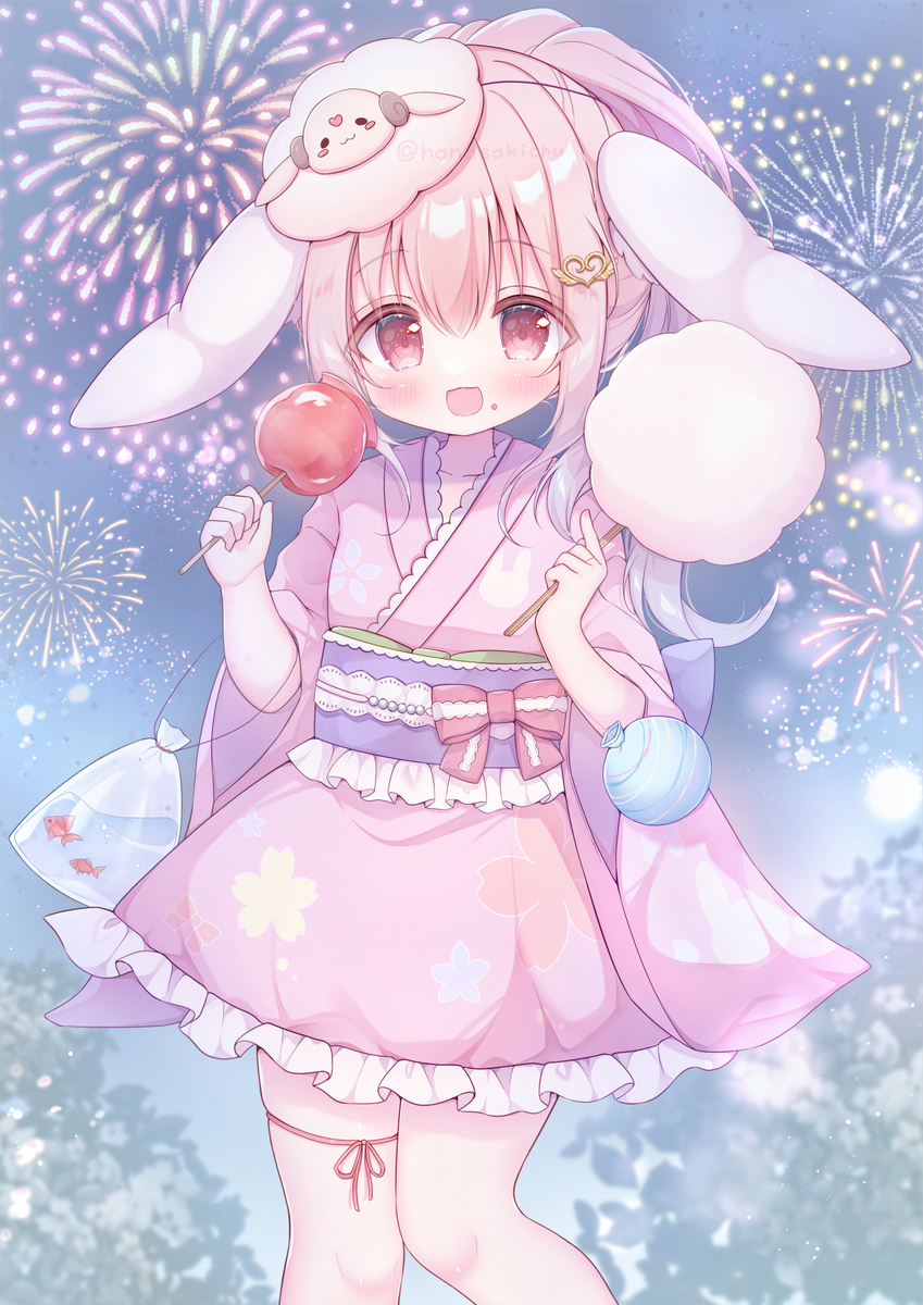 「一緒にお祭り、楽しいね🩷」
