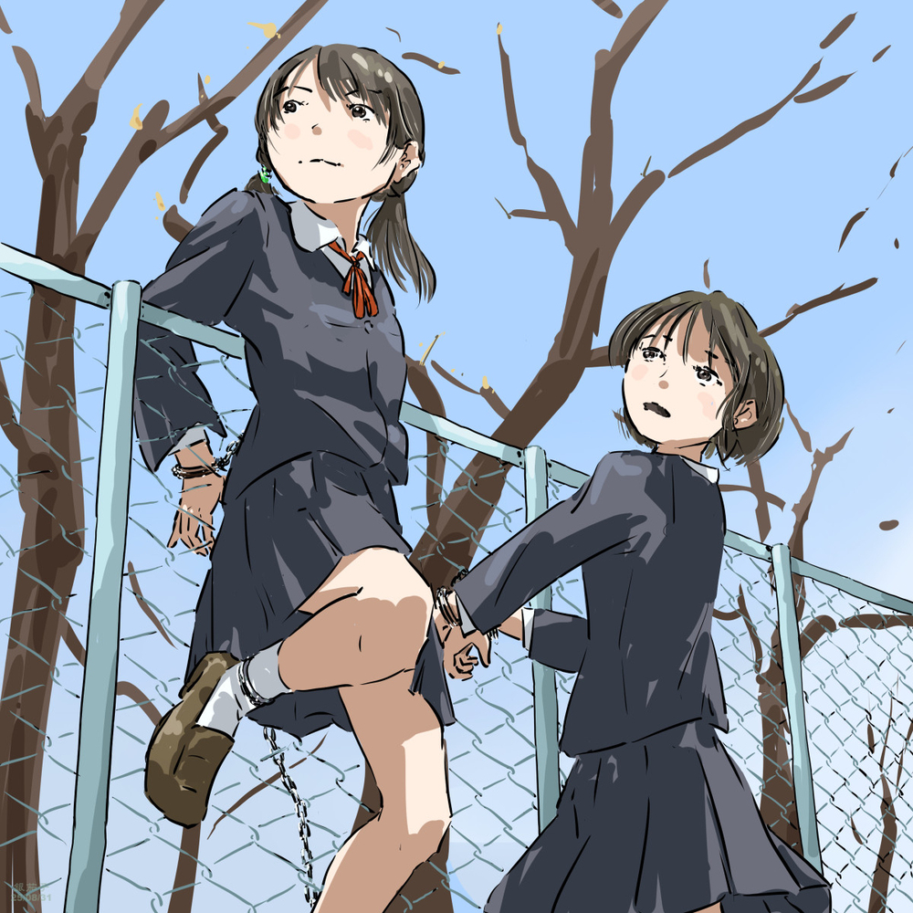 秋のフェンス