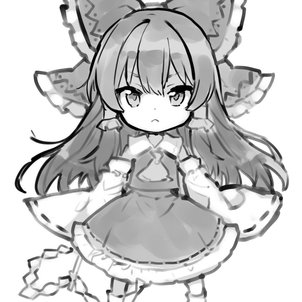中デフォルメ霊夢＋魔理沙