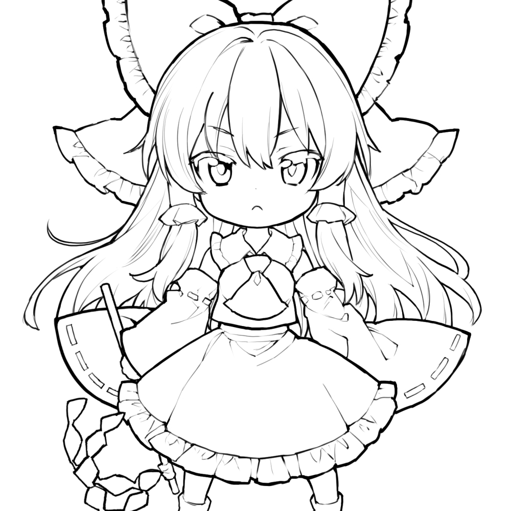 中デフォルメ霊夢＋魔理沙