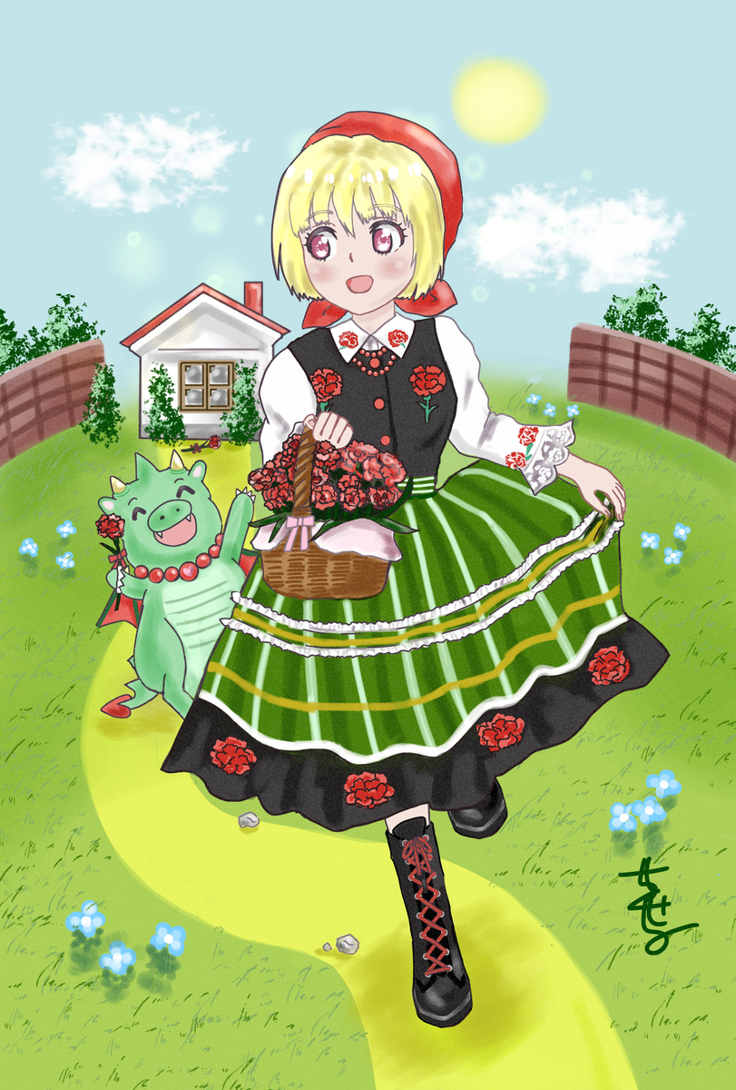 🧺花籠の少女の花配り🧺