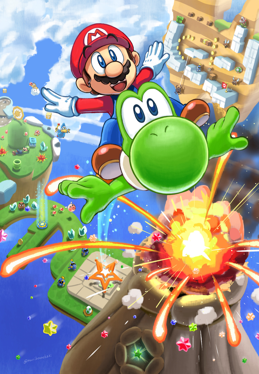 マリオとヨッシー、宇宙へ！