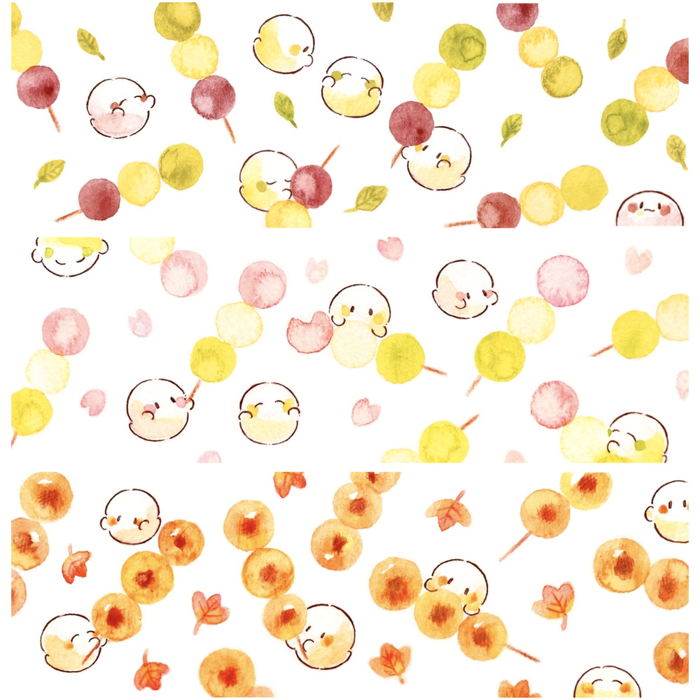 おばけとお団子(フリーヘッダー)