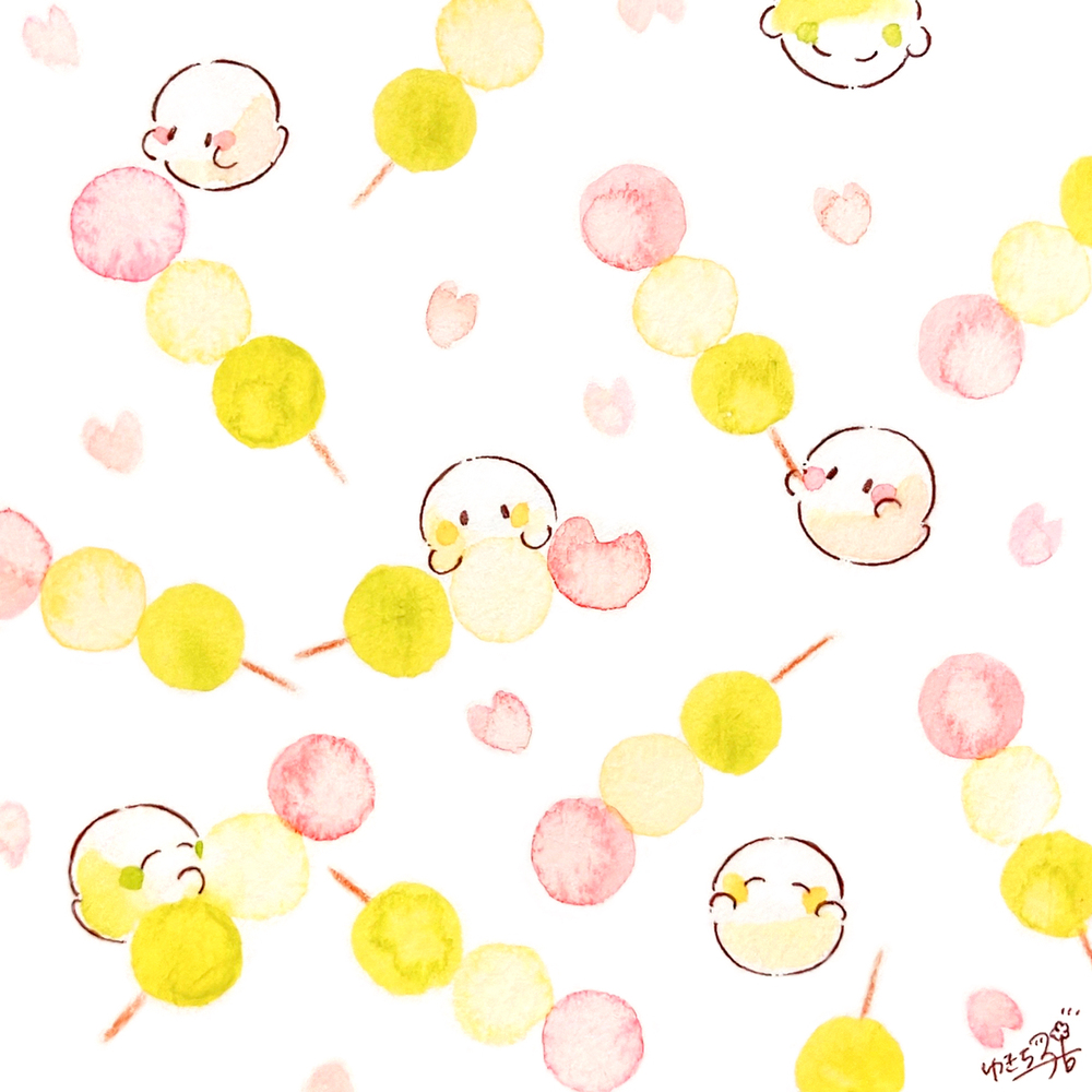 おばけとお団子(フリーヘッダー)