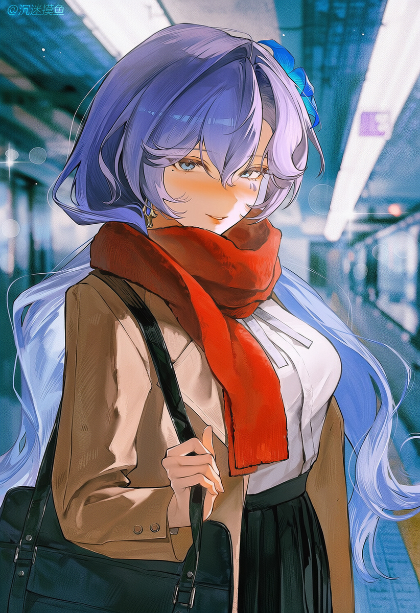 “阿漂，一起坐电车回家吧。”
