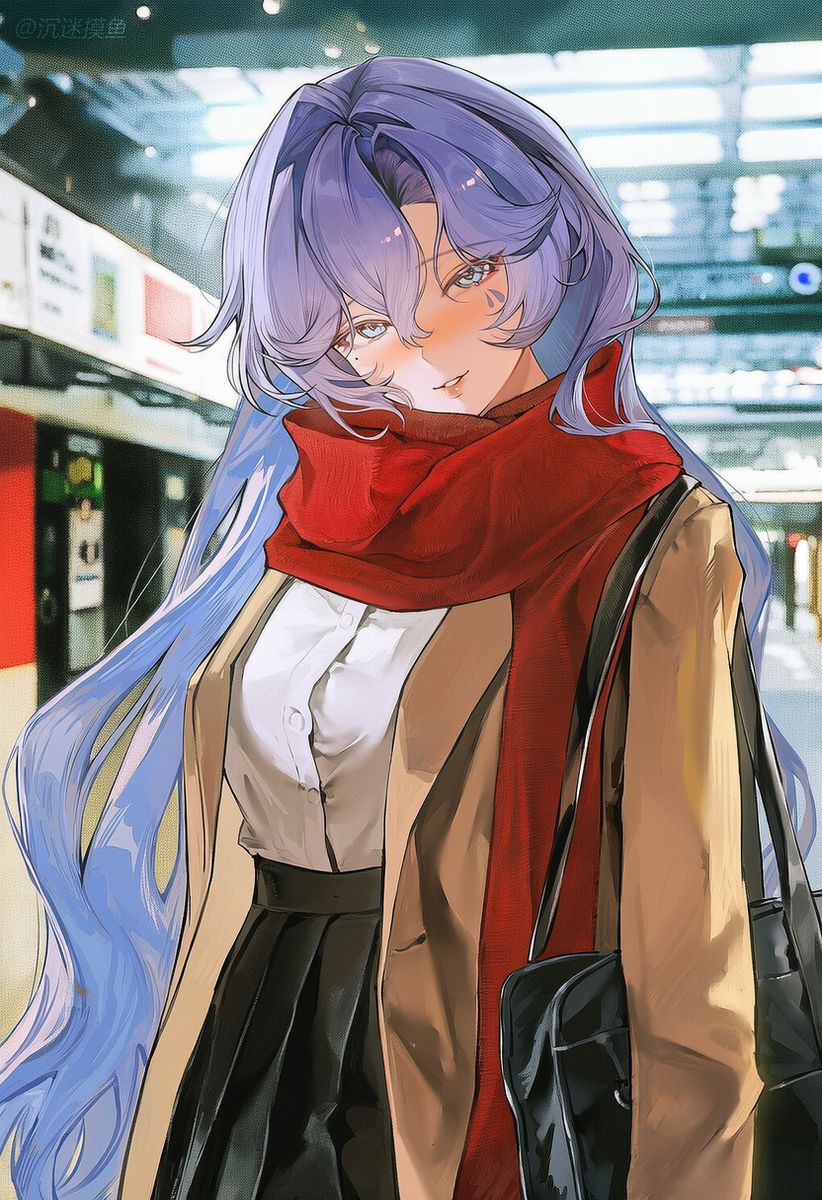 “阿漂，一起坐电车回家吧。”