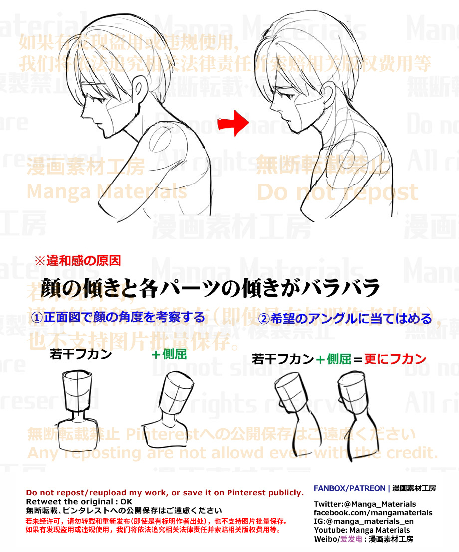 個人メモ：真横アングルを描く時の注意点