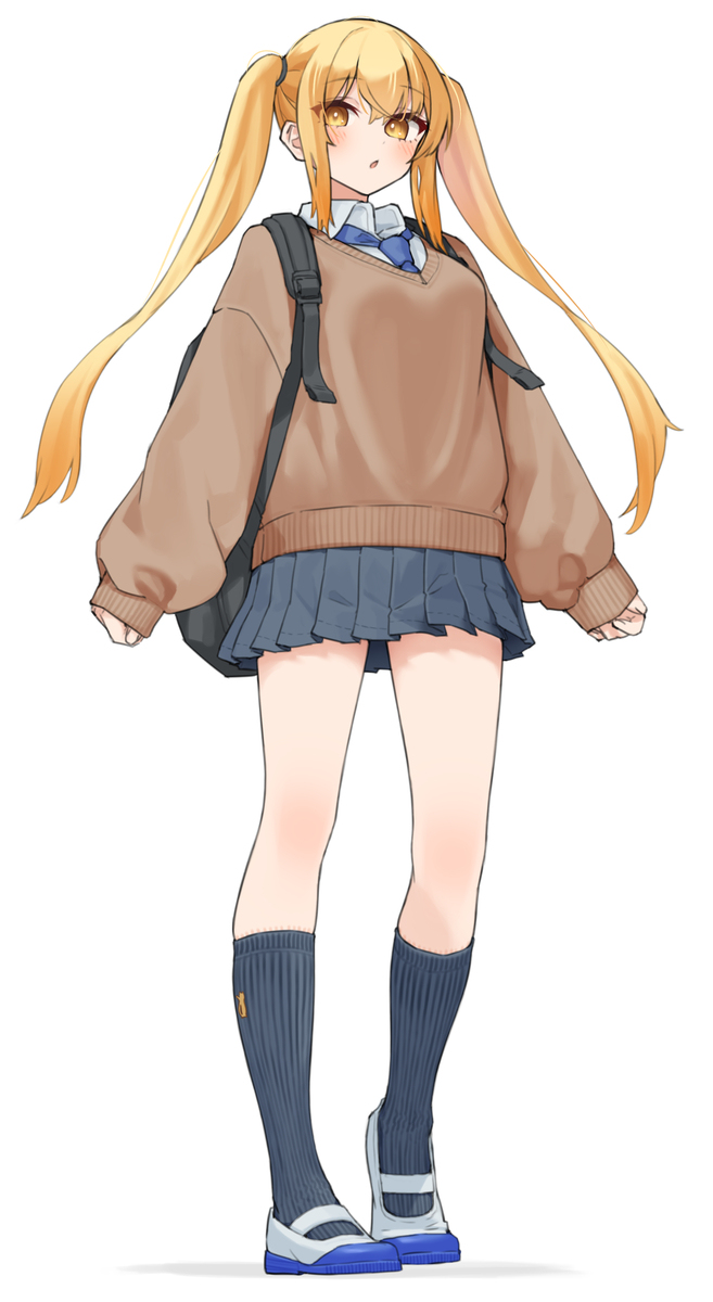 だぼ袖制服の女の子