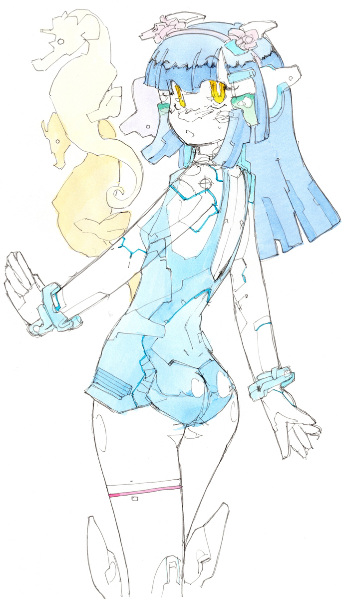 メカ娘250707　スク水メカ娘