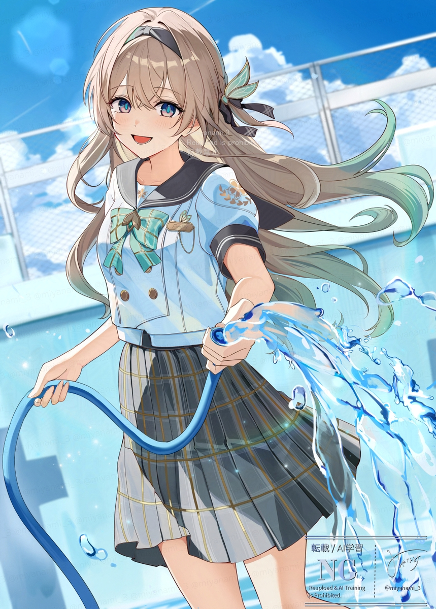 ホタルちゃんとプール掃除🫧