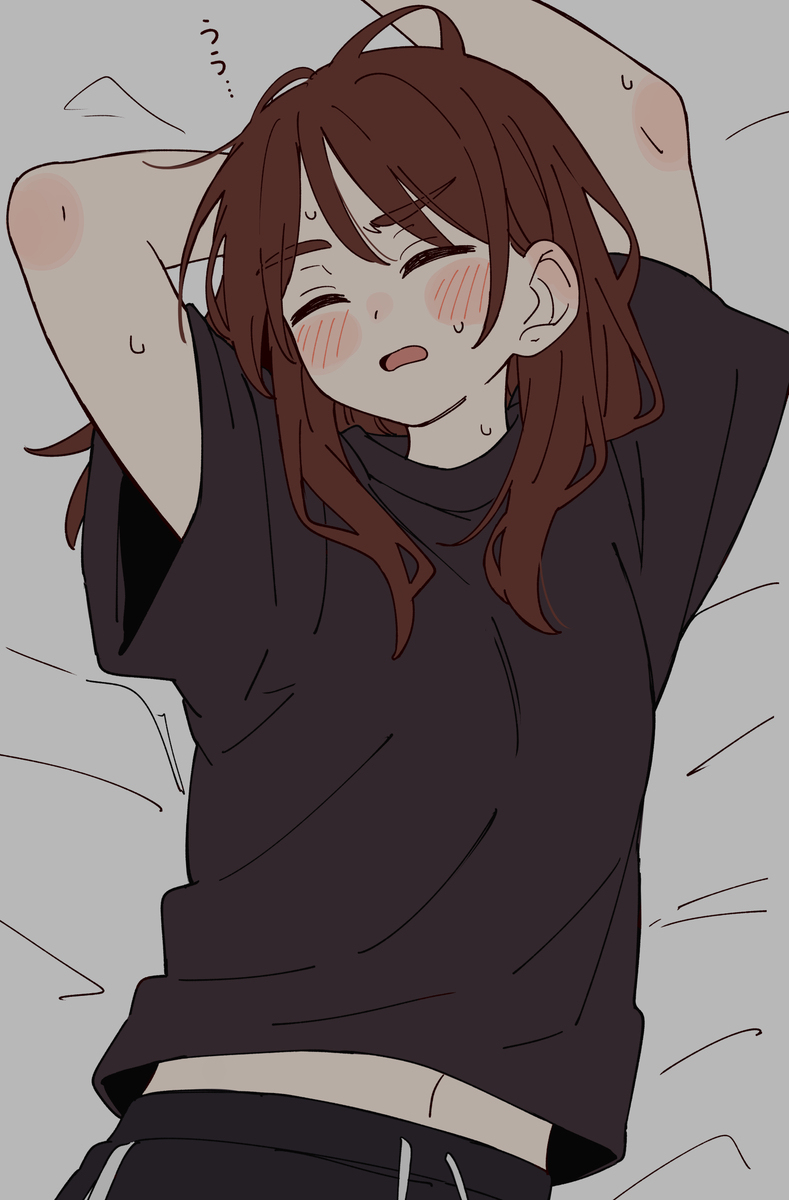 暑い日の朝の紗希ちゃん