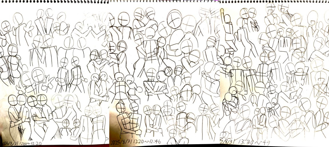 8月に描いた落書きまとめ(2025)