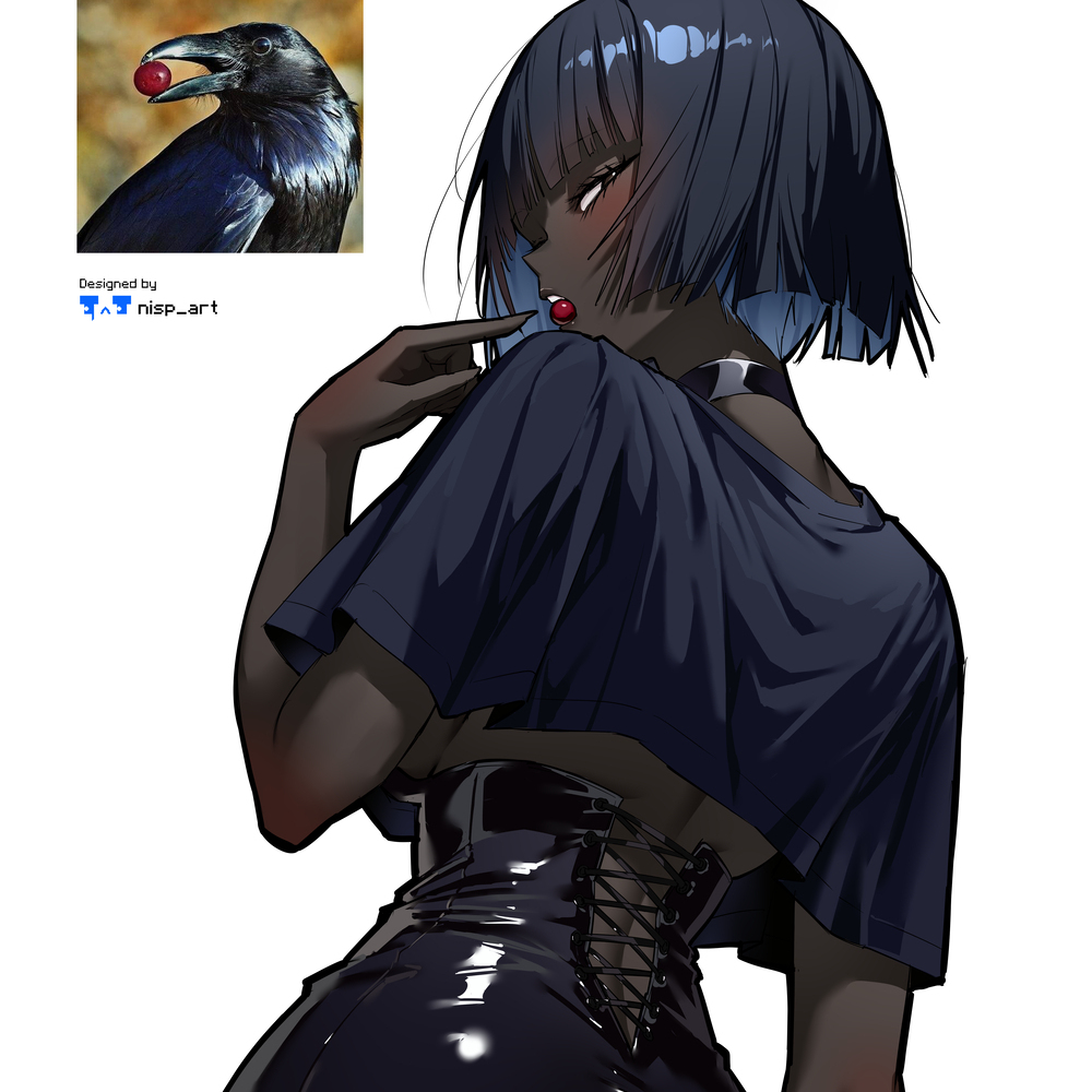 Raven and berry