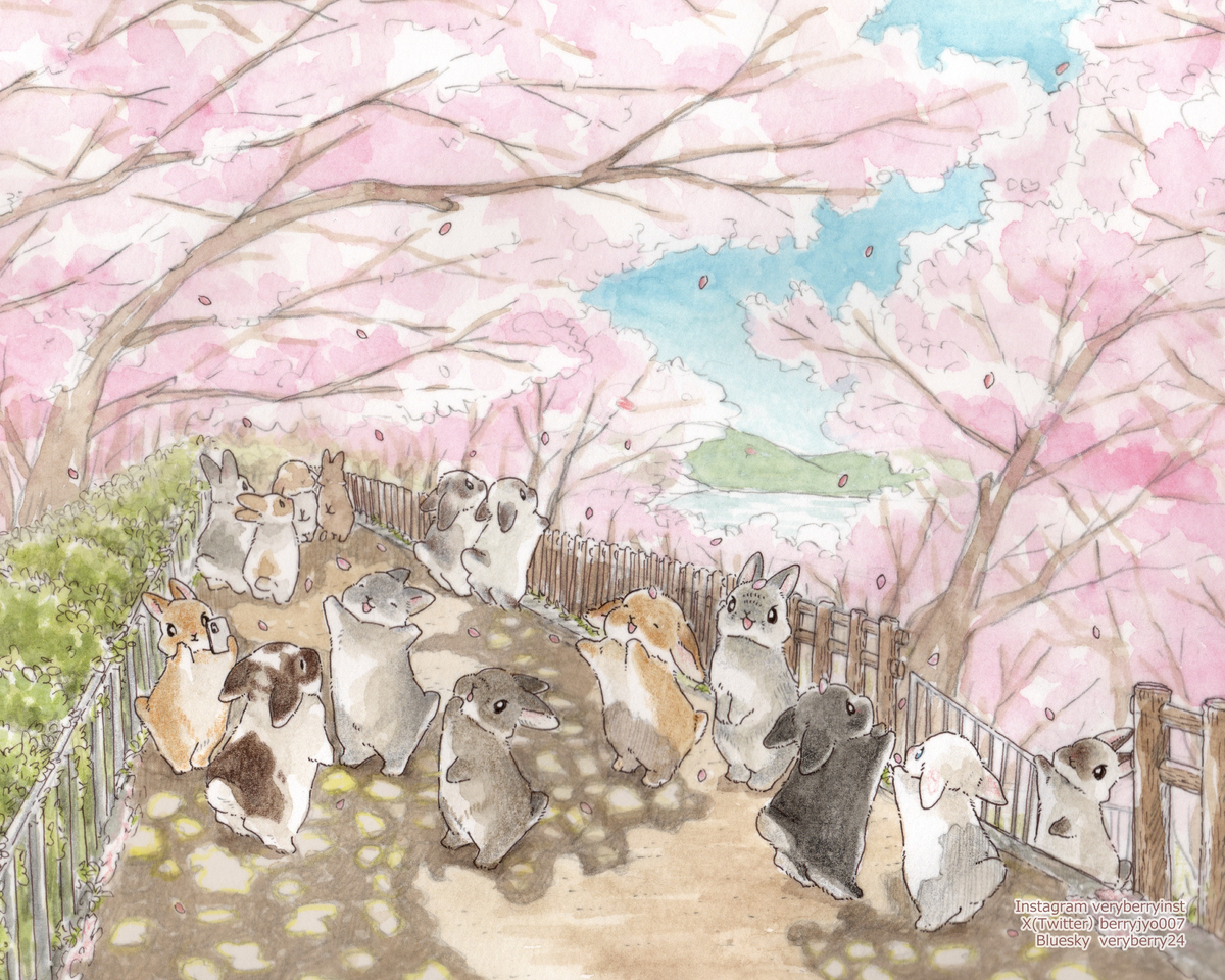 うさぎさんのお花見さんぽ🌸