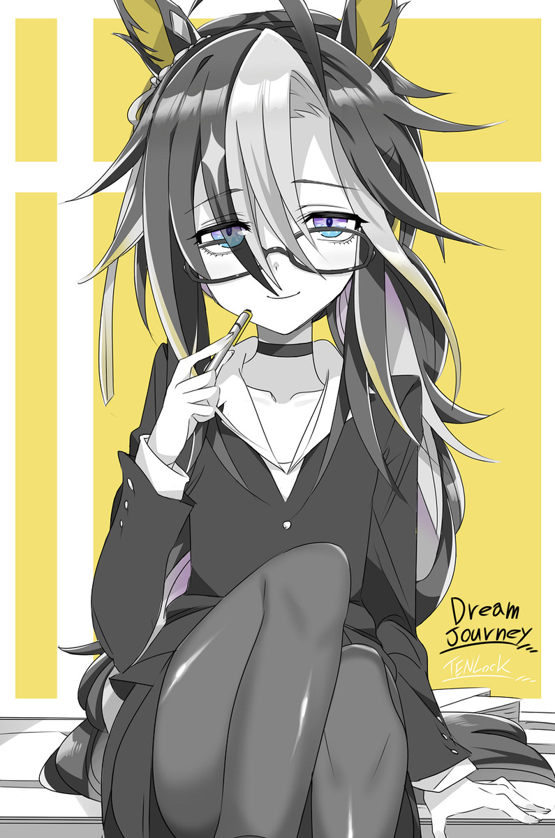 黒スーツ黒タイツに髪を結ったドリジャさん