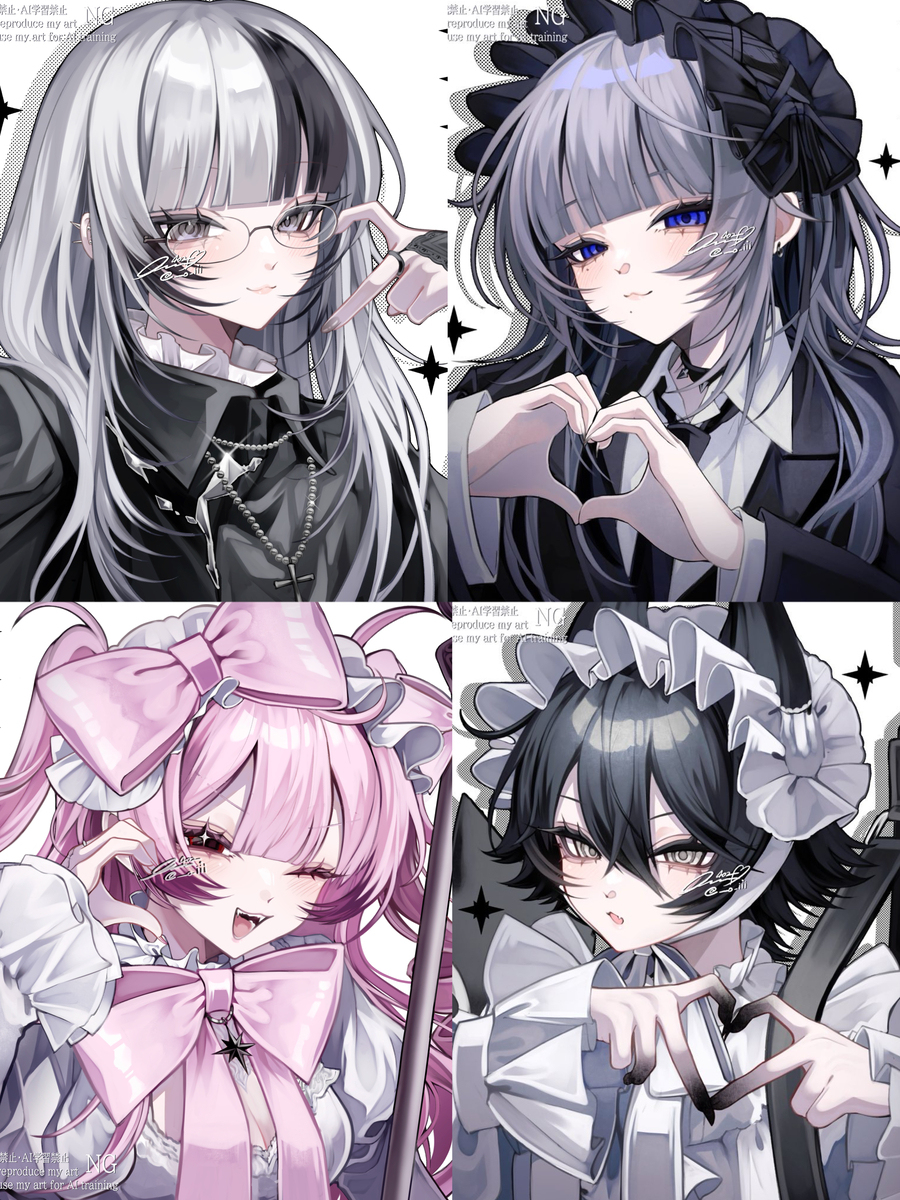 🩷️💙🖤🤍