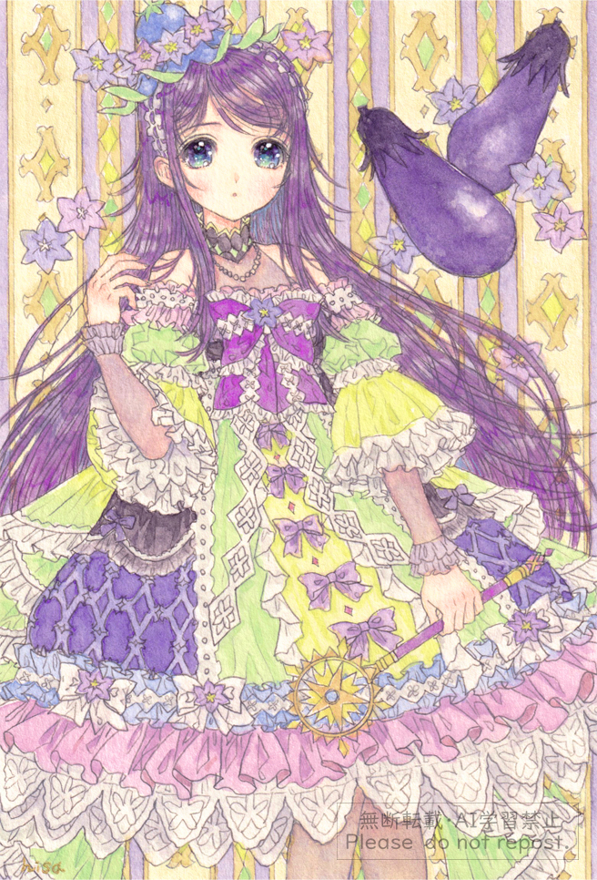 なすをイメージした女の子