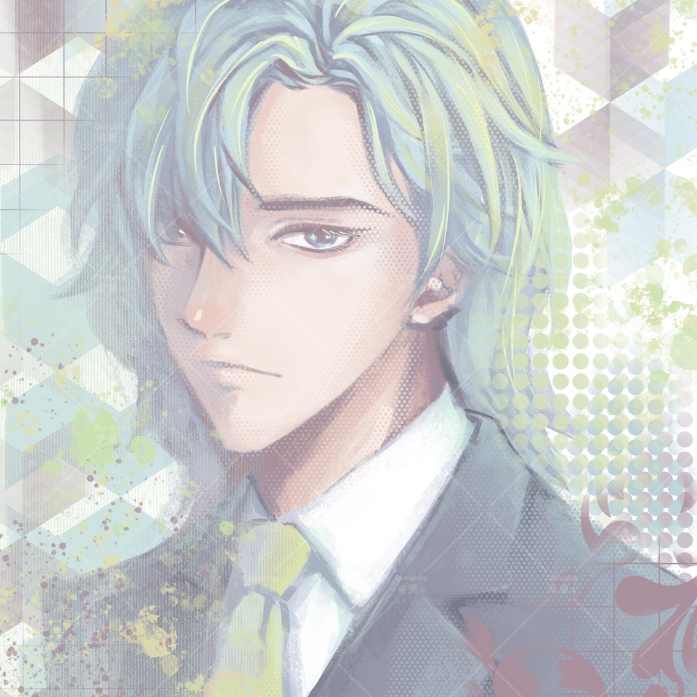 插画漫画头像摸鱼色彩练习