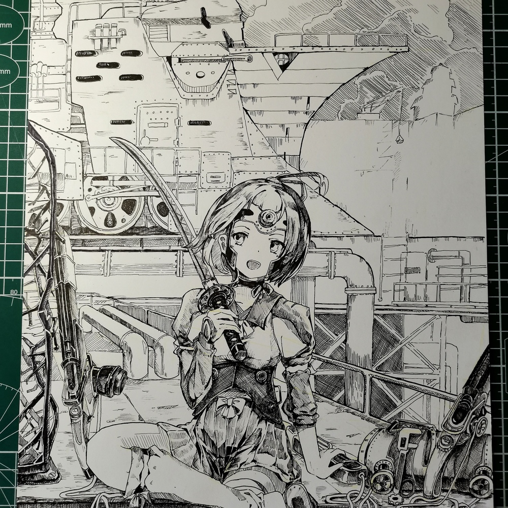 钢笔画