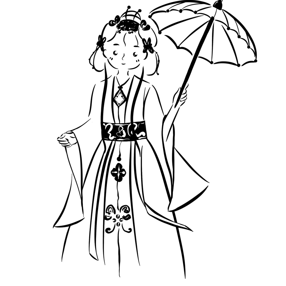 极简插画
来一个小可爱
