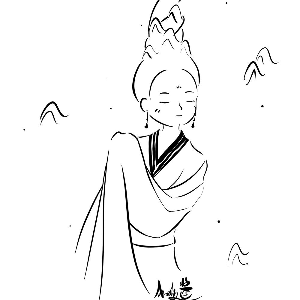 极简插画
来一个来的只此青绿