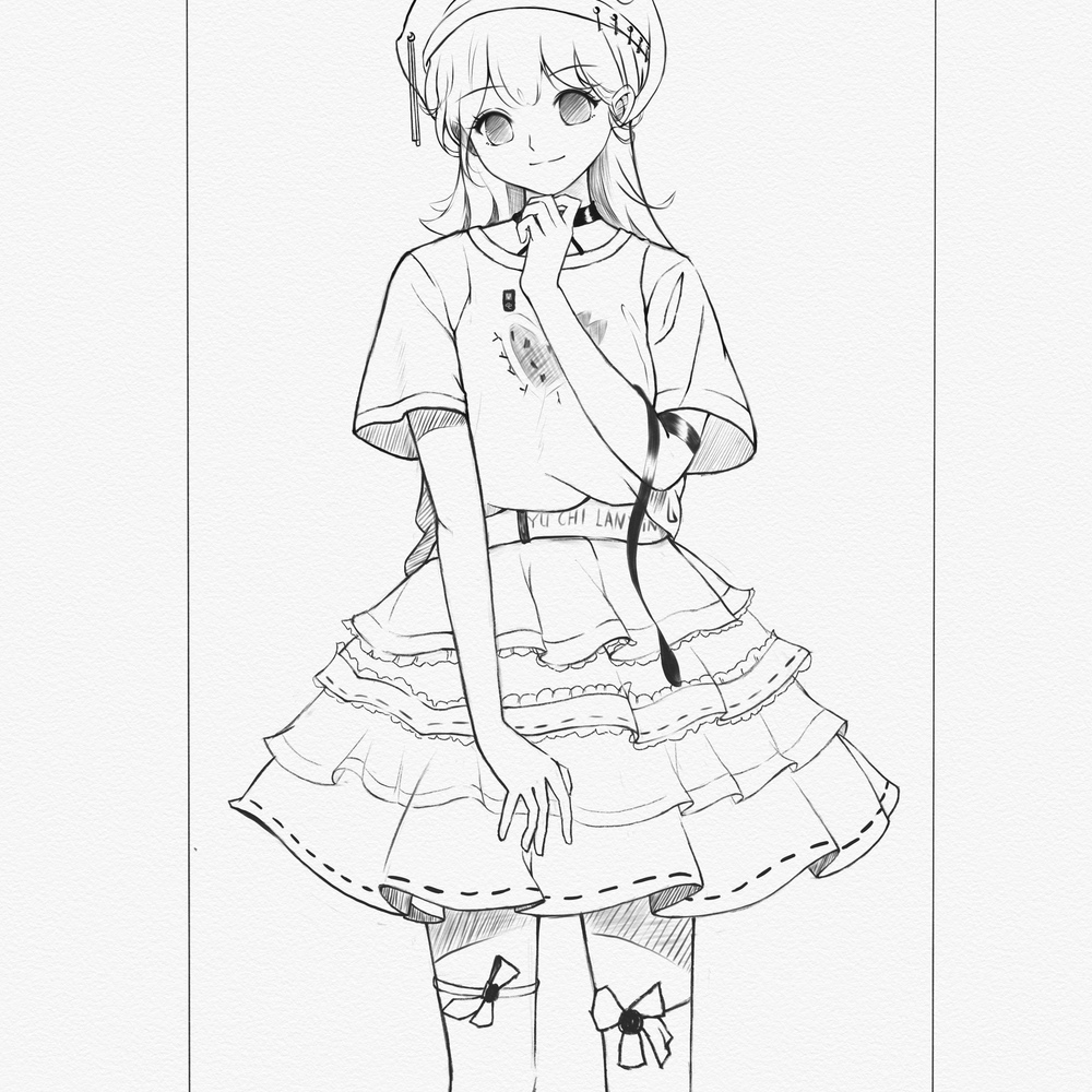 二次元速写风两张
