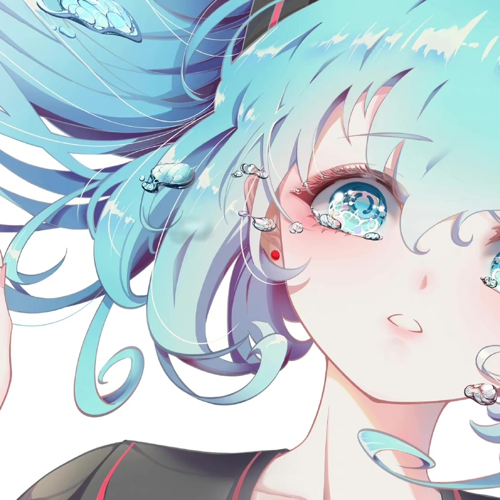 初音绘画过程