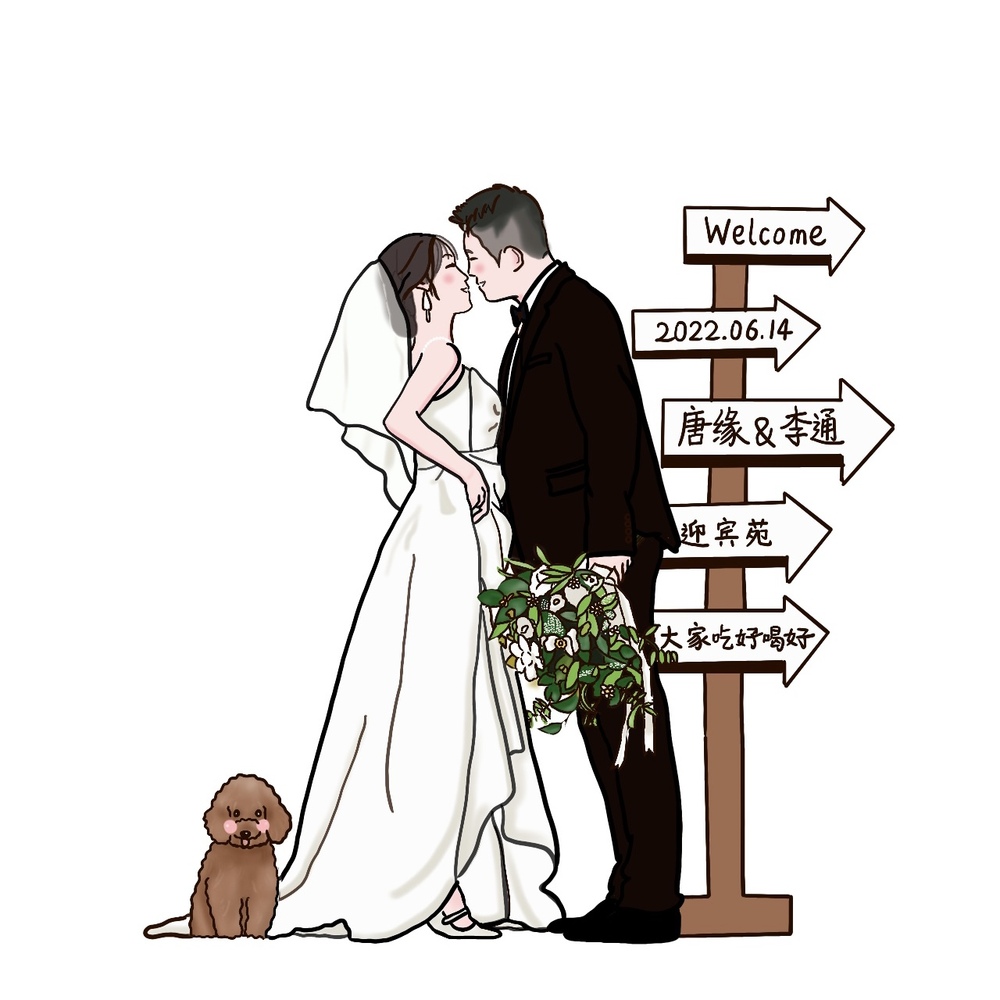 婚礼人形立牌