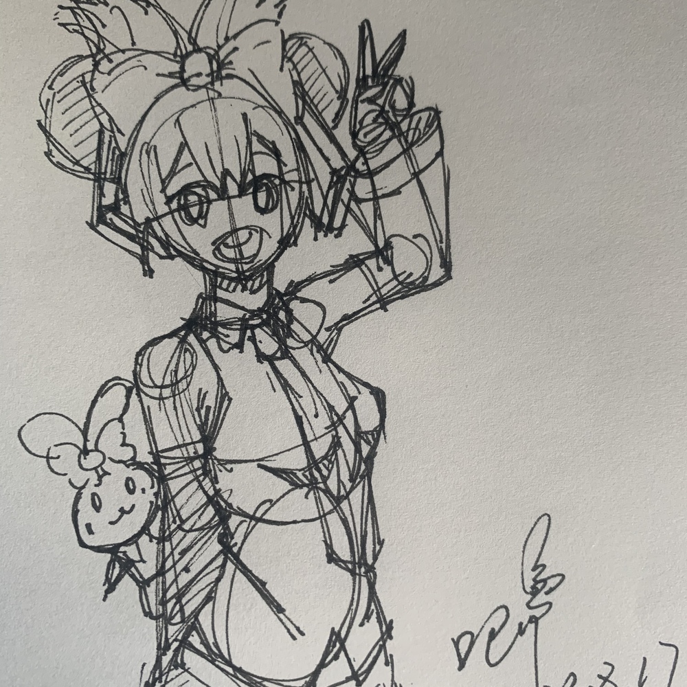 画了一个一直都很喜欢的miku～